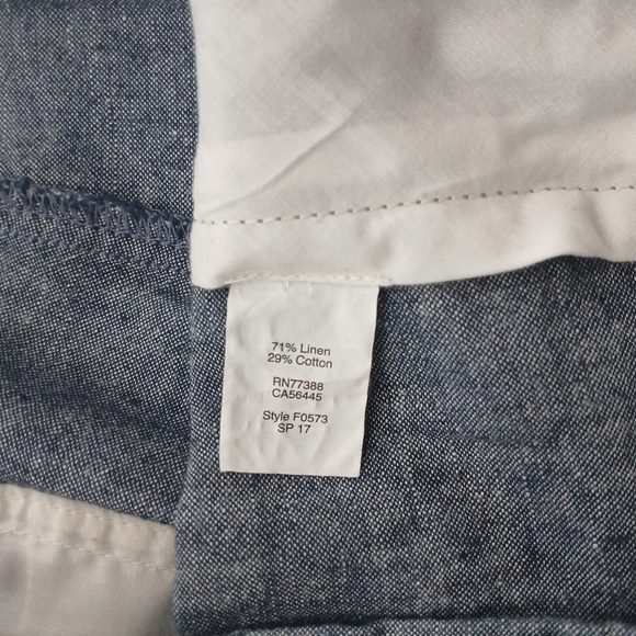 J.Crew The Sutton Linen/ Cotton Blend Mens Pants. Size 34x32. - Picture 4 of 6